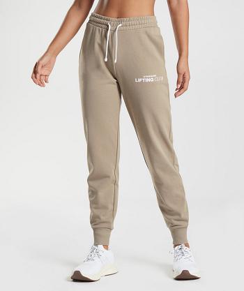 Gymshark Social Club Ženske Jogger Hlače Smeđe | HR 4137HAP